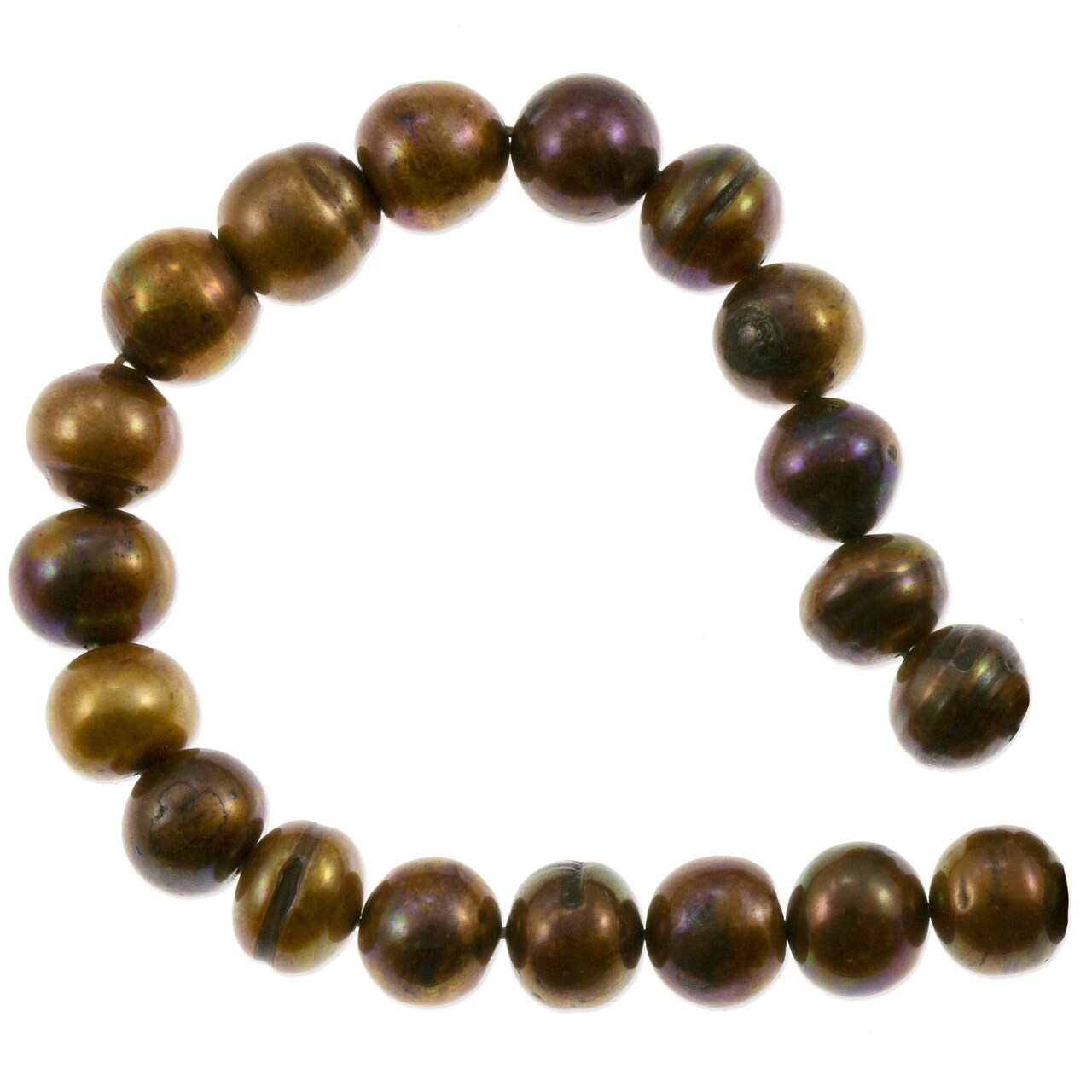 Freshwater Potato Pearl Antique Gold/Copper Mix 8-9mm (16" Strand)